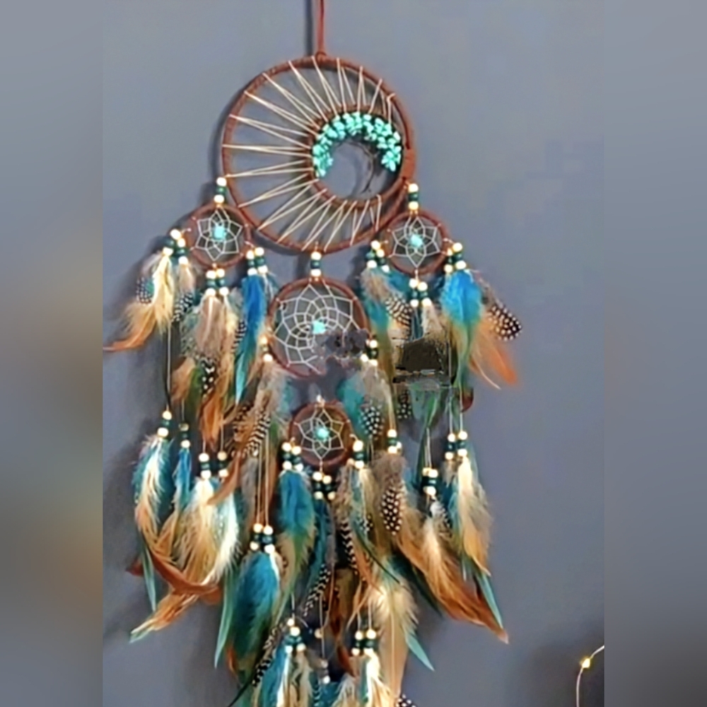 Dream Catcher Turquoise Indian Ojo Tree of Life Dreamweaver Oho